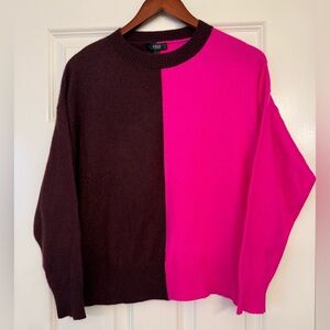 NWT Aqua Cashmere Color block Sweater Women’s Size XS